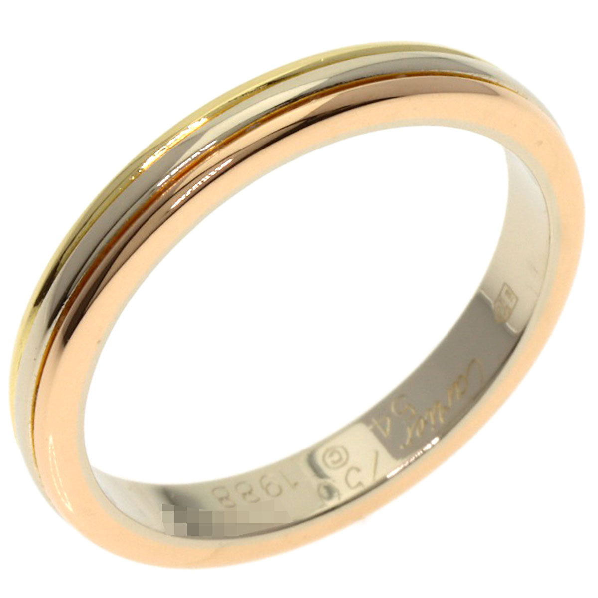 CARTIER Three colors # 54 Ring K18 Yellow Gold K18 White GoldLadies [Used]