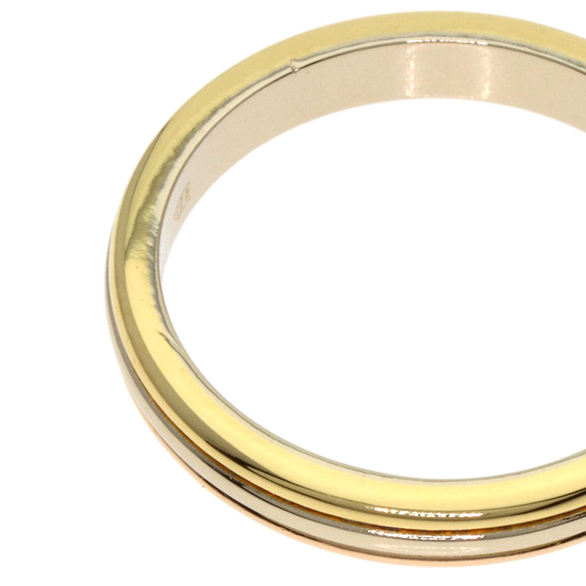 CARTIER Three colors # 54 Ring K18 Yellow Gold K18 White GoldLadies [Used]