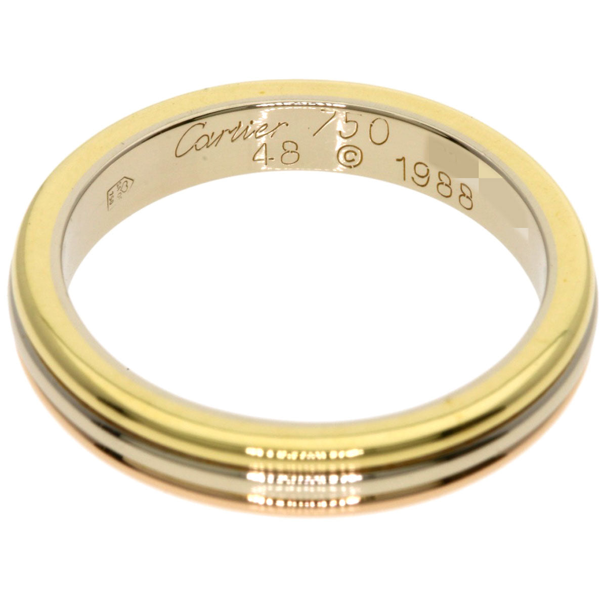 CARTIER Three colors # 48 Ring K18 Yellow Gold 18K Pink GoldLadies [Used]