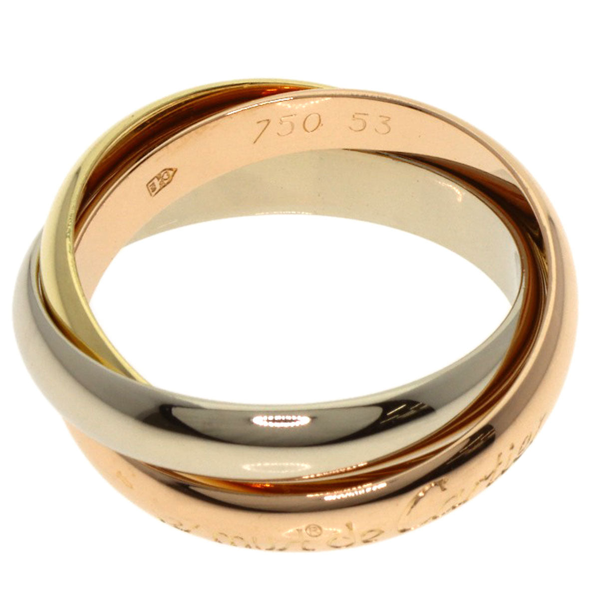 CARTIER Trinity #53 Ring K18 Yellow Gold K18 White GoldLadies [Used]