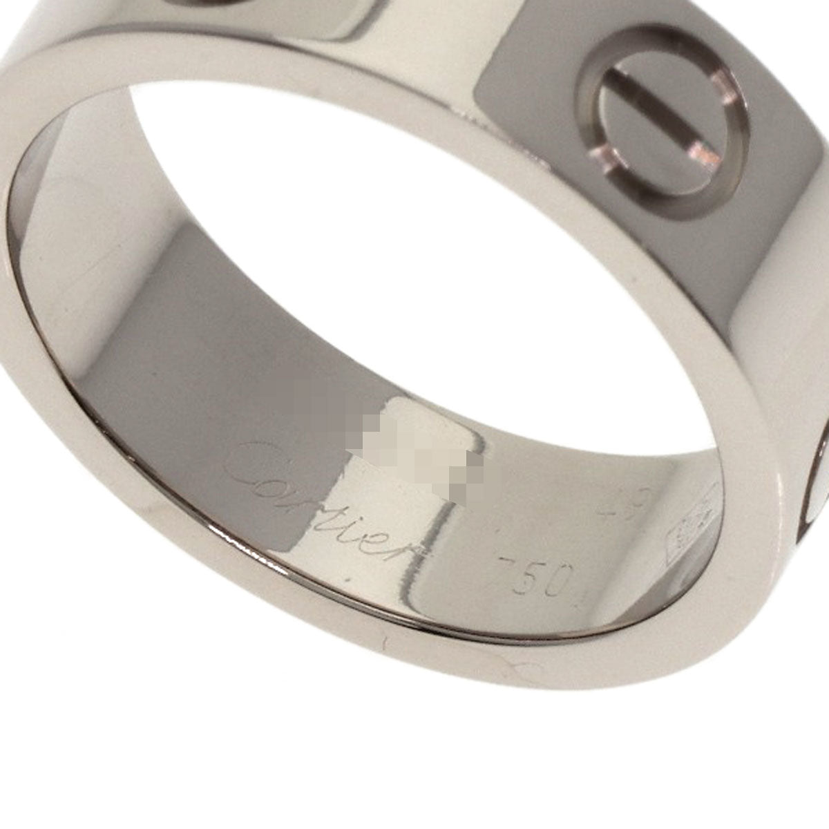 CARTIER love ring #49 Ring K18 White Gold Ladies [Used]