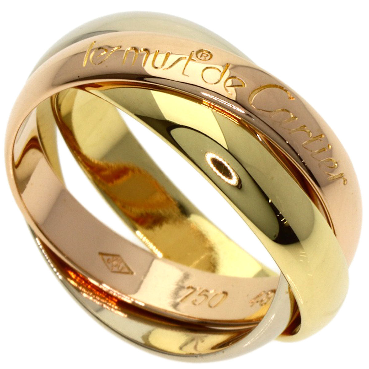 CARTIER Trinity #48 Ring K18 Yellow Gold K18 White GoldLadies [Used]