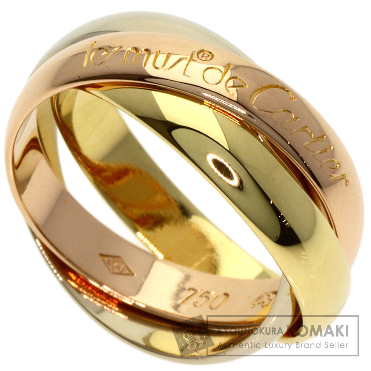 CARTIER Trinity #48 Ring K18 Yellow Gold K18 White GoldLadies [Used]