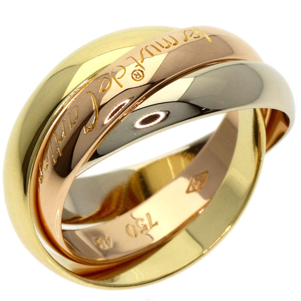 CARTIER Trinity #48 Ring K18 Yellow Gold K18 White GoldLadies [Used]