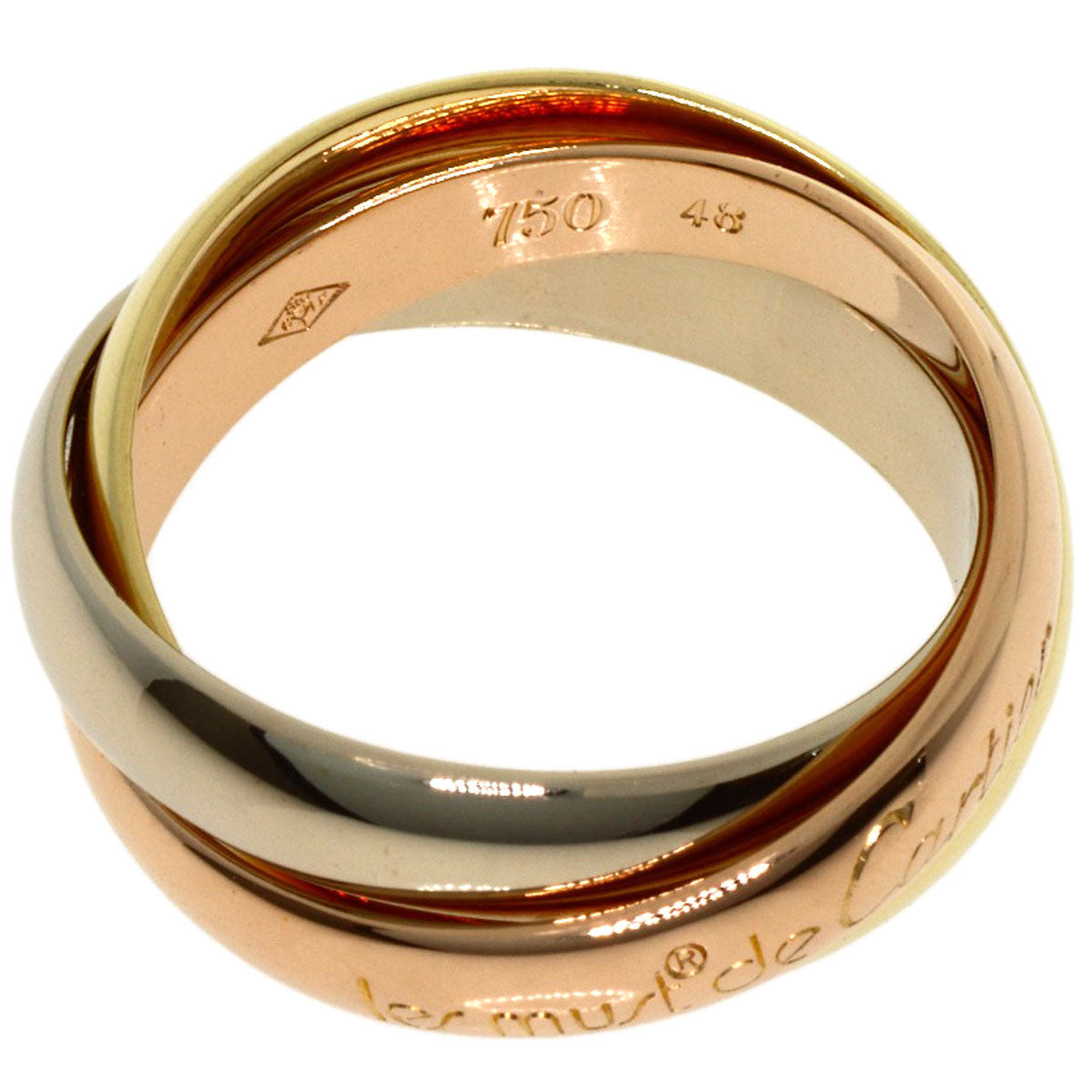CARTIER Trinity #48 Ring K18 Yellow Gold K18 White GoldLadies [Used]