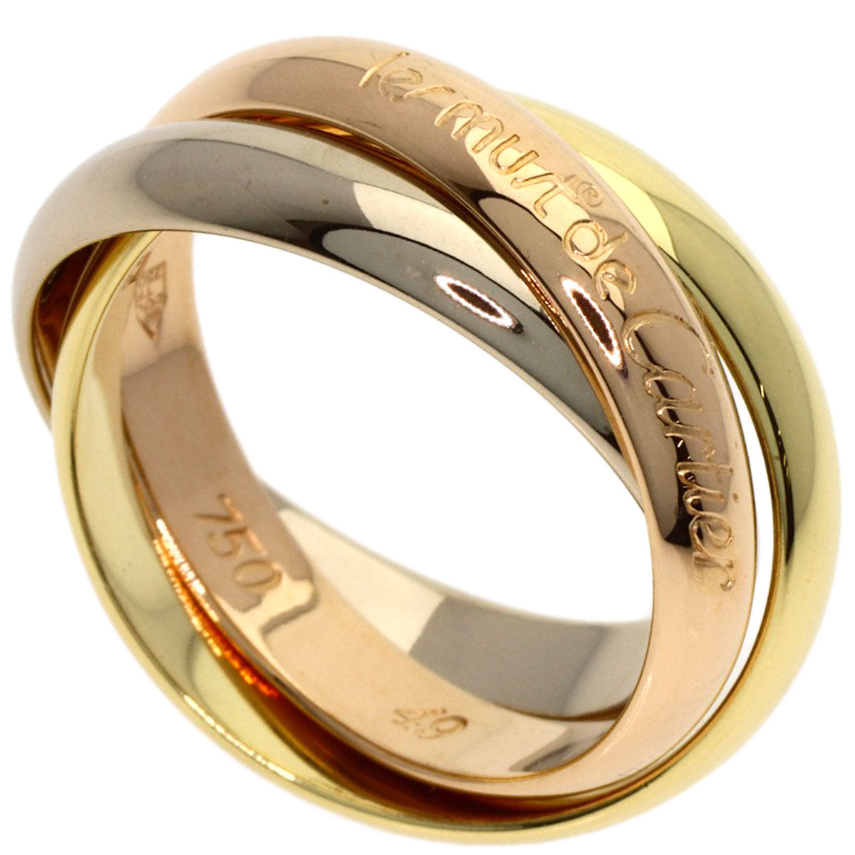 CARTIER Trinity #49 Ring K18 Yellow Gold K18 White GoldLadies [Used]