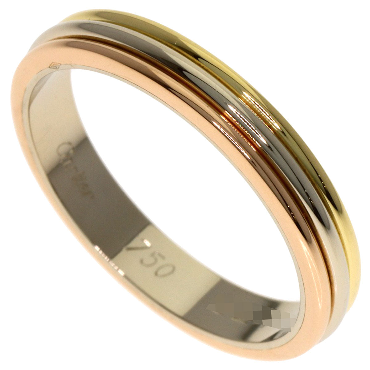 CARTIER Three colors #61 Ring K18 Yellow Gold 18K Pink GoldLadies [Used]