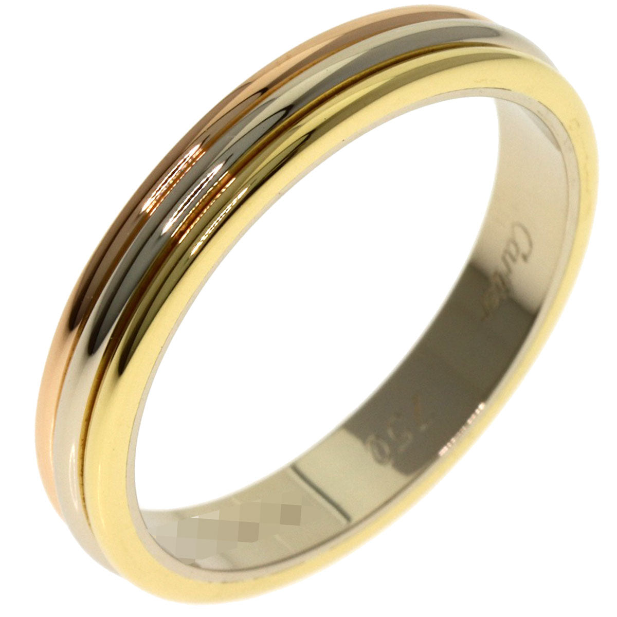 CARTIER Three colors #61 Ring K18 Yellow Gold 18K Pink GoldLadies [Used]