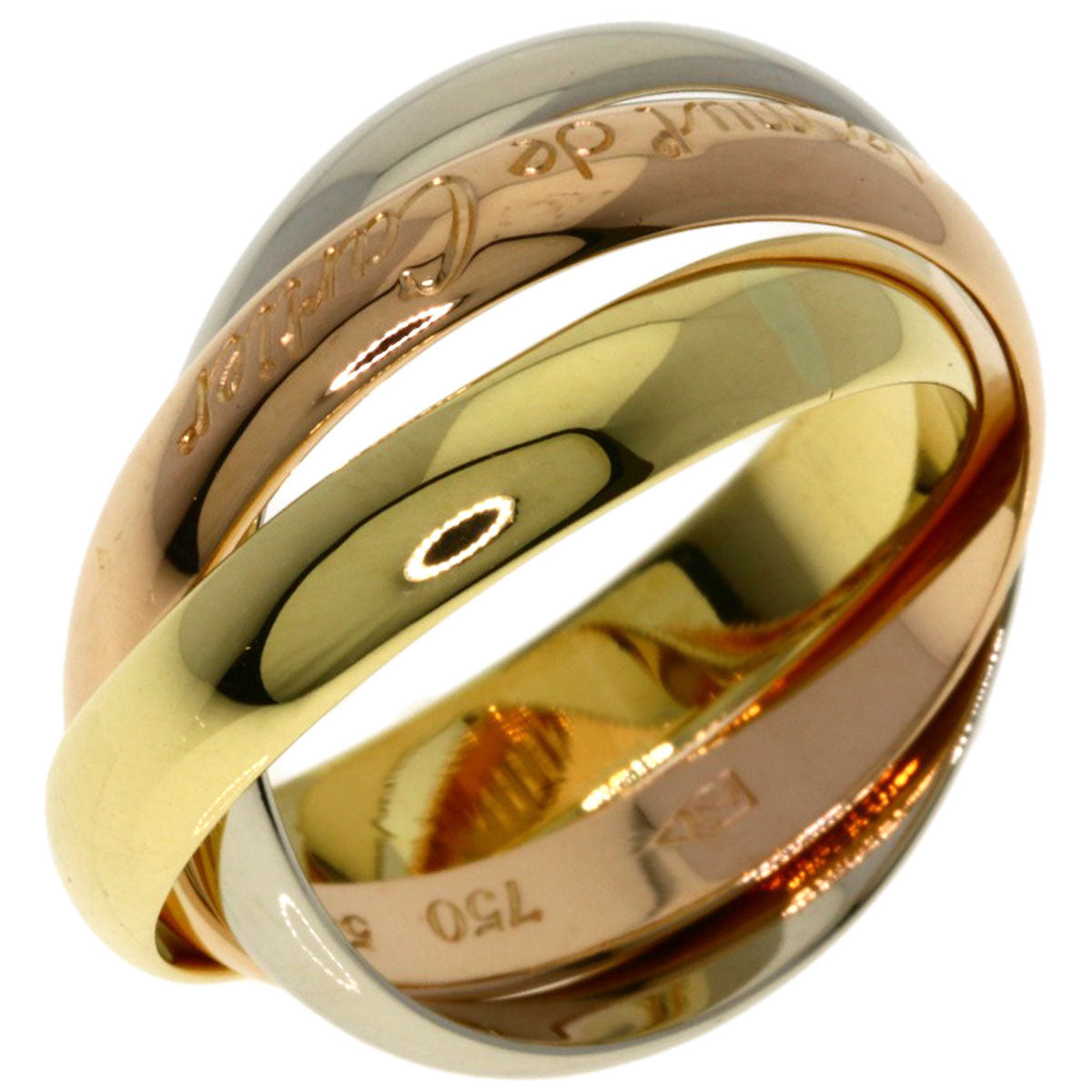 CARTIER Trinity #51 Ring K18 Yellow Gold K18 White GoldLadies [Used]