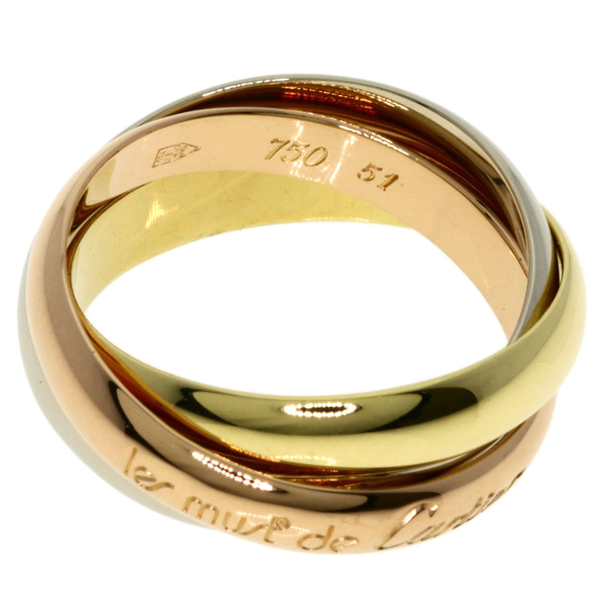 CARTIER Trinity #51 Ring K18 Yellow Gold K18 White GoldLadies [Used]