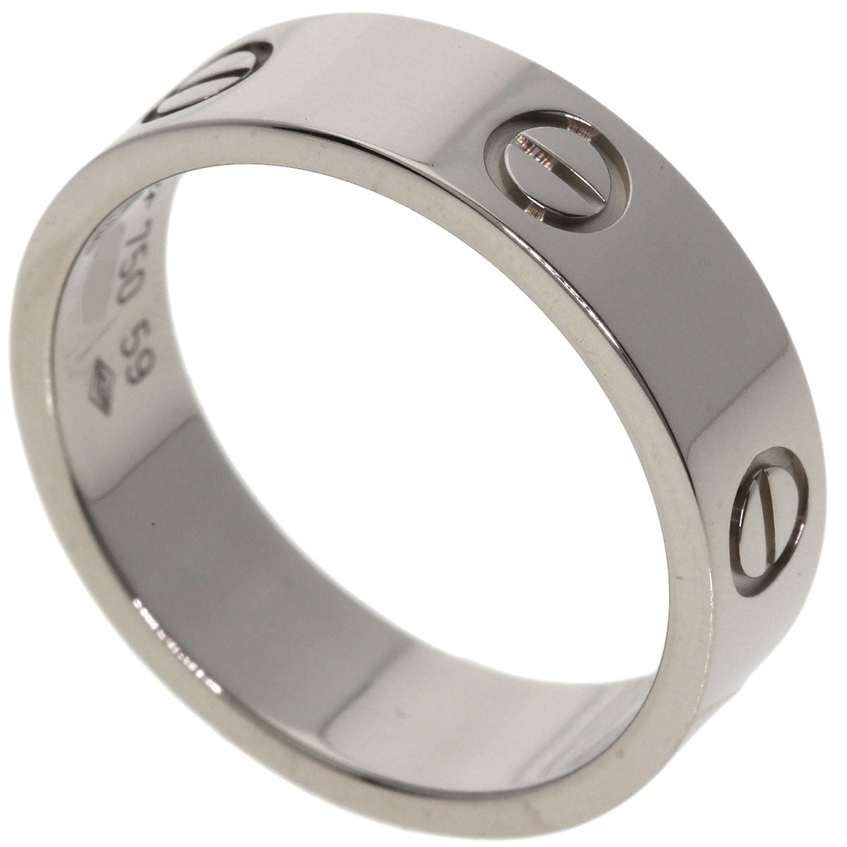 CARTIER love ring #59 Ring K18 White Gold Ladies [Used]