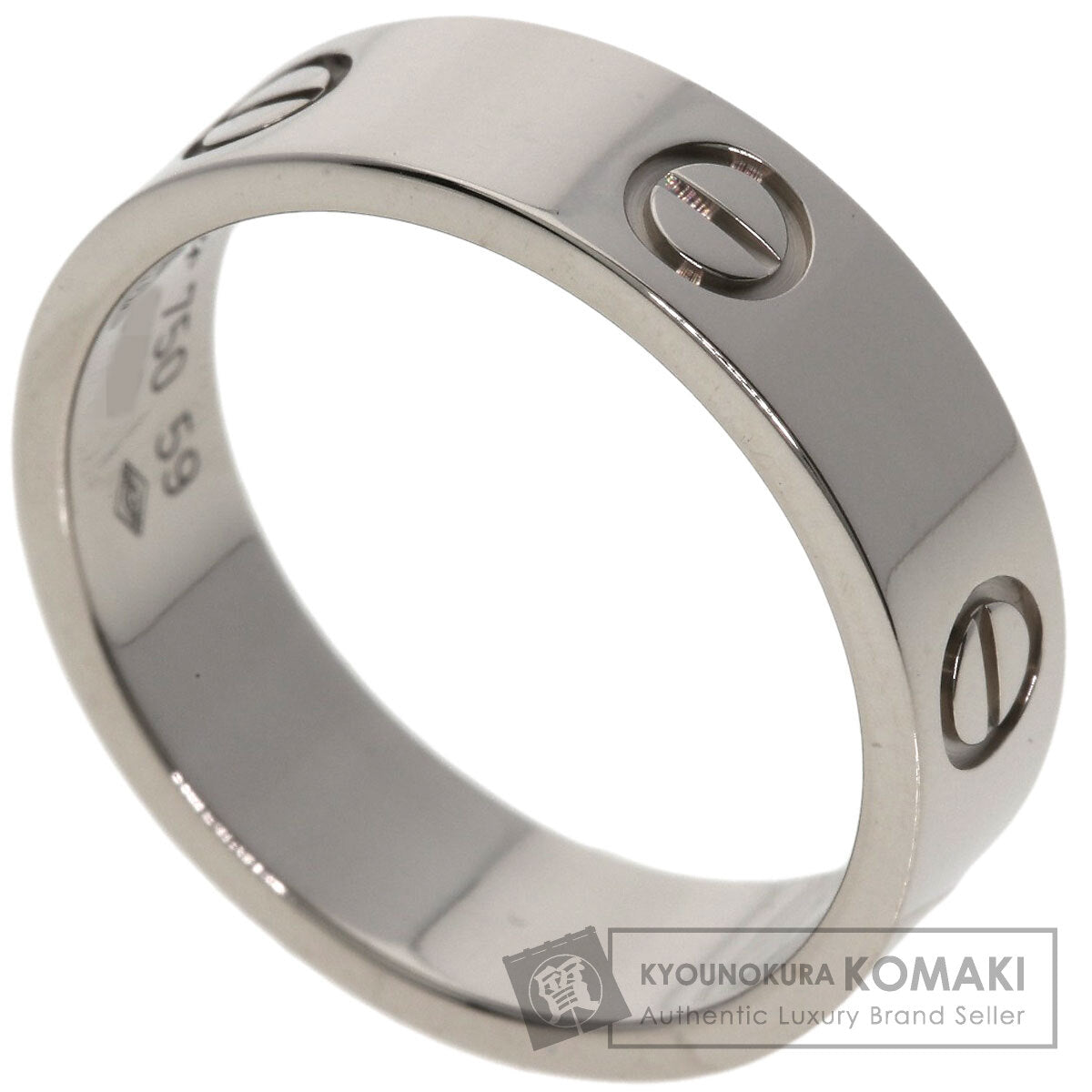 CARTIER love ring #59 Ring K18 White Gold Ladies [Used]