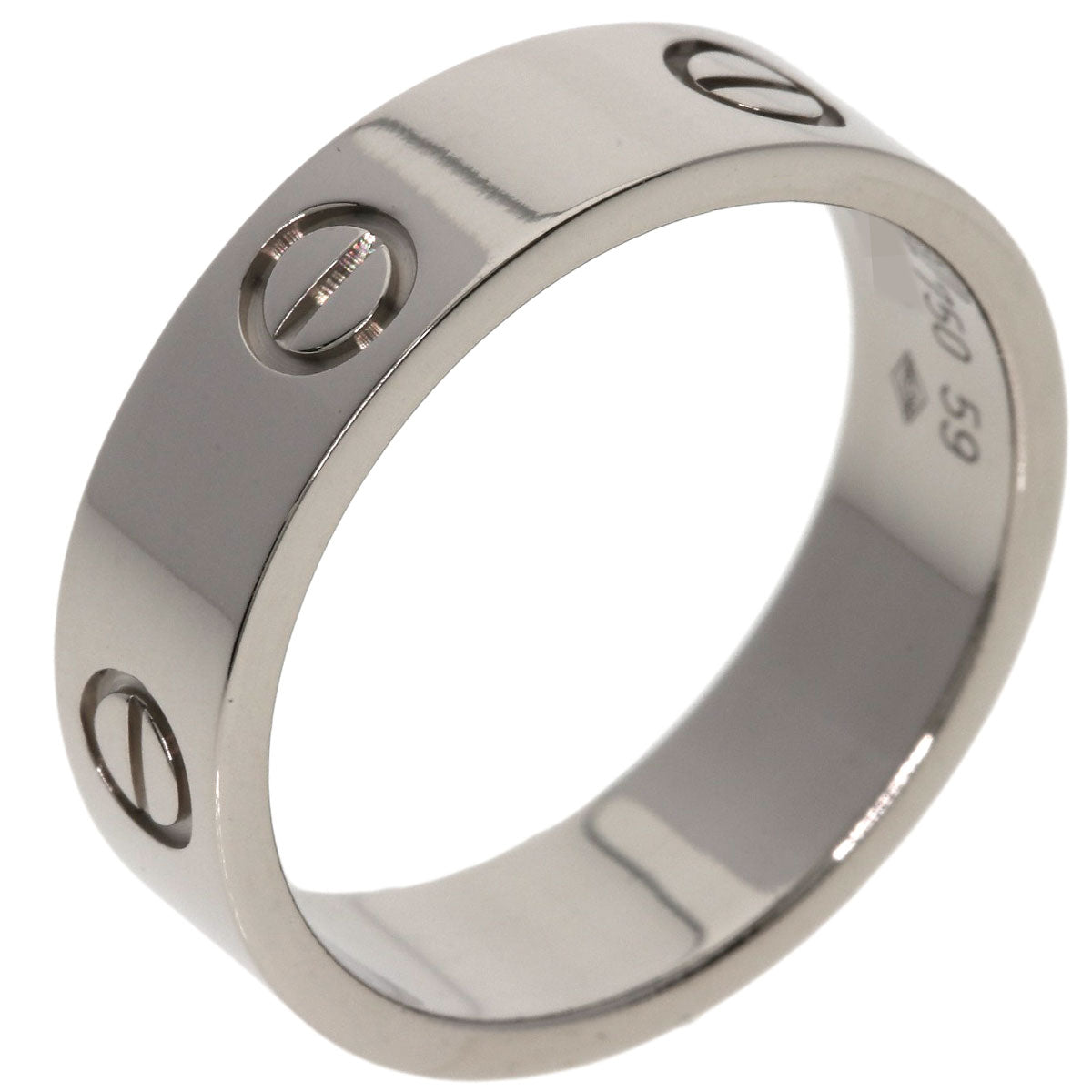 CARTIER love ring #59 Ring K18 White Gold Ladies [Used]