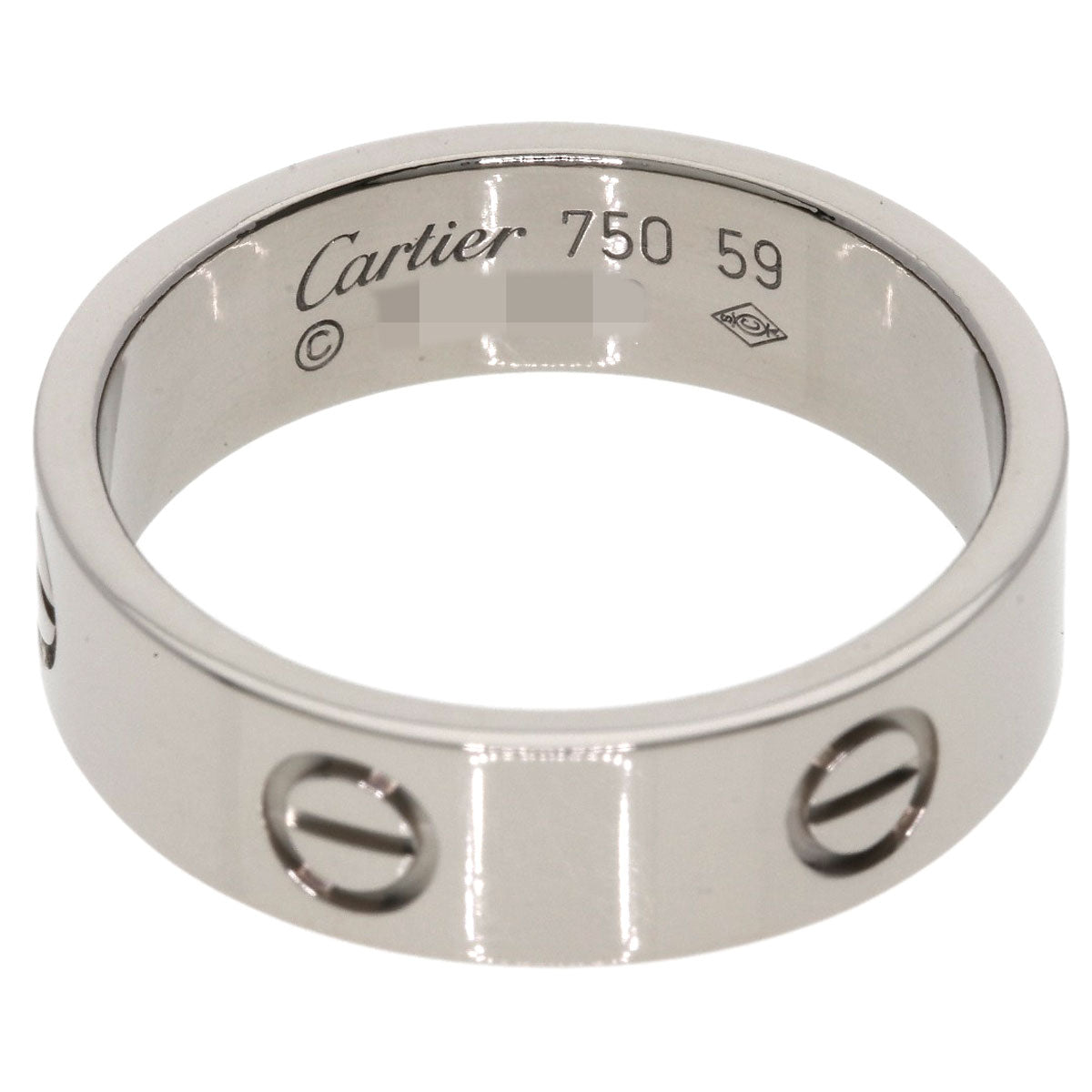 CARTIER love ring #59 Ring K18 White Gold Ladies [Used]