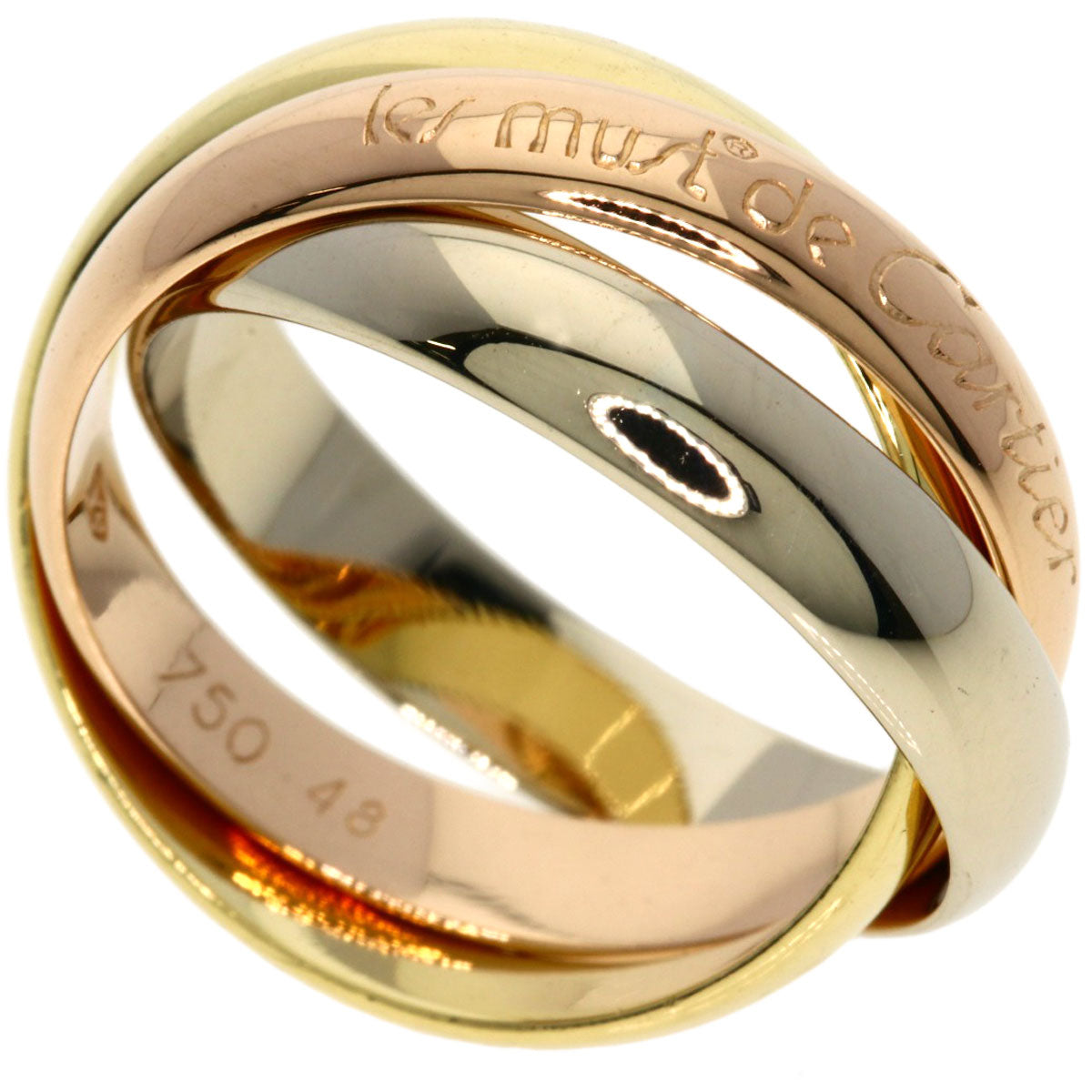 CARTIER Trinity #48 Ring K18 Yellow Gold K18 White GoldLadies [Used]
