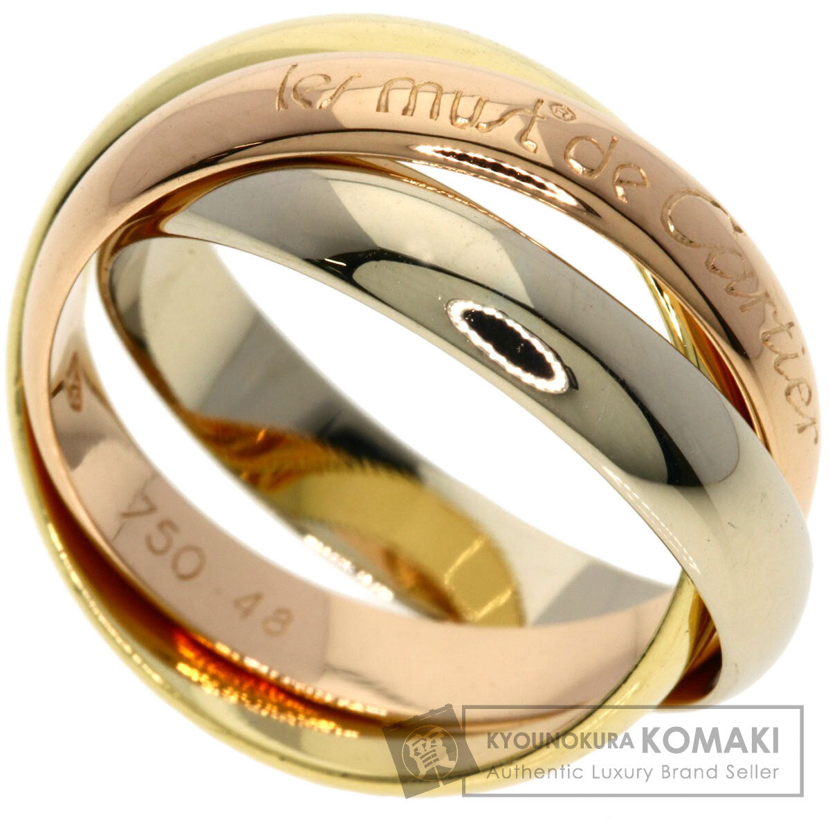 CARTIER Trinity #48 Ring K18 Yellow Gold K18 White GoldLadies [Used]