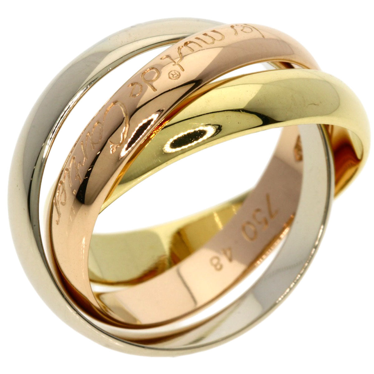CARTIER Trinity #48 Ring K18 Yellow Gold K18 White GoldLadies [Used]