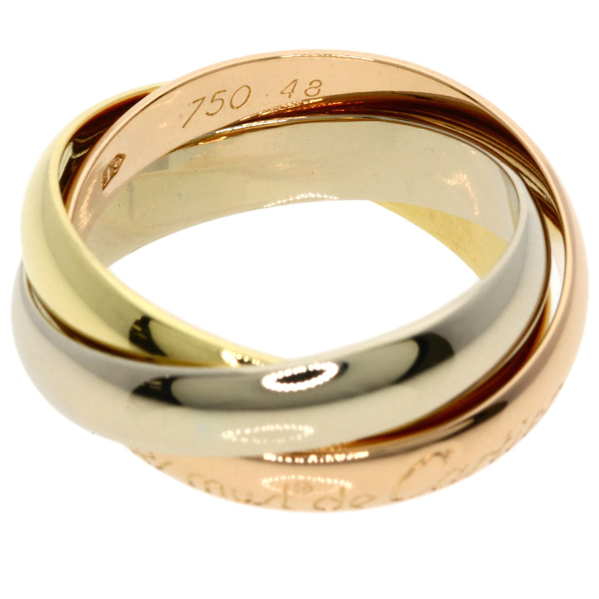 CARTIER Trinity #48 Ring K18 Yellow Gold K18 White GoldLadies [Used]