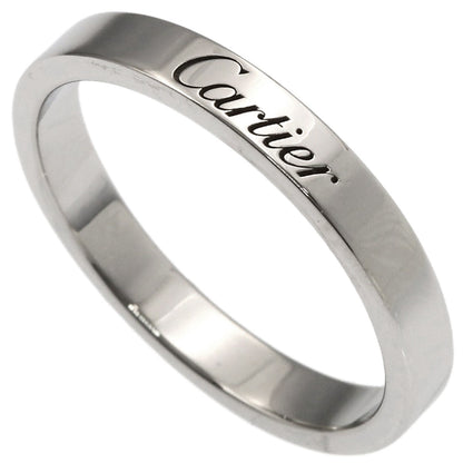 CARTIER Flat Band #55 Ring Platinum PT950 Ladies [Used]