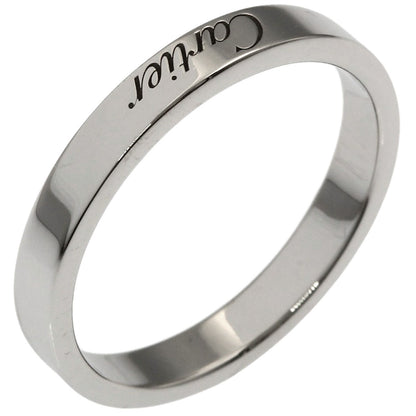 CARTIER Flat Band #55 Ring Platinum PT950 Ladies [Used]
