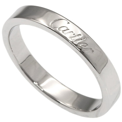 CARTIER Flat Band #52 Ring Platinum PT950 Ladies [Used]