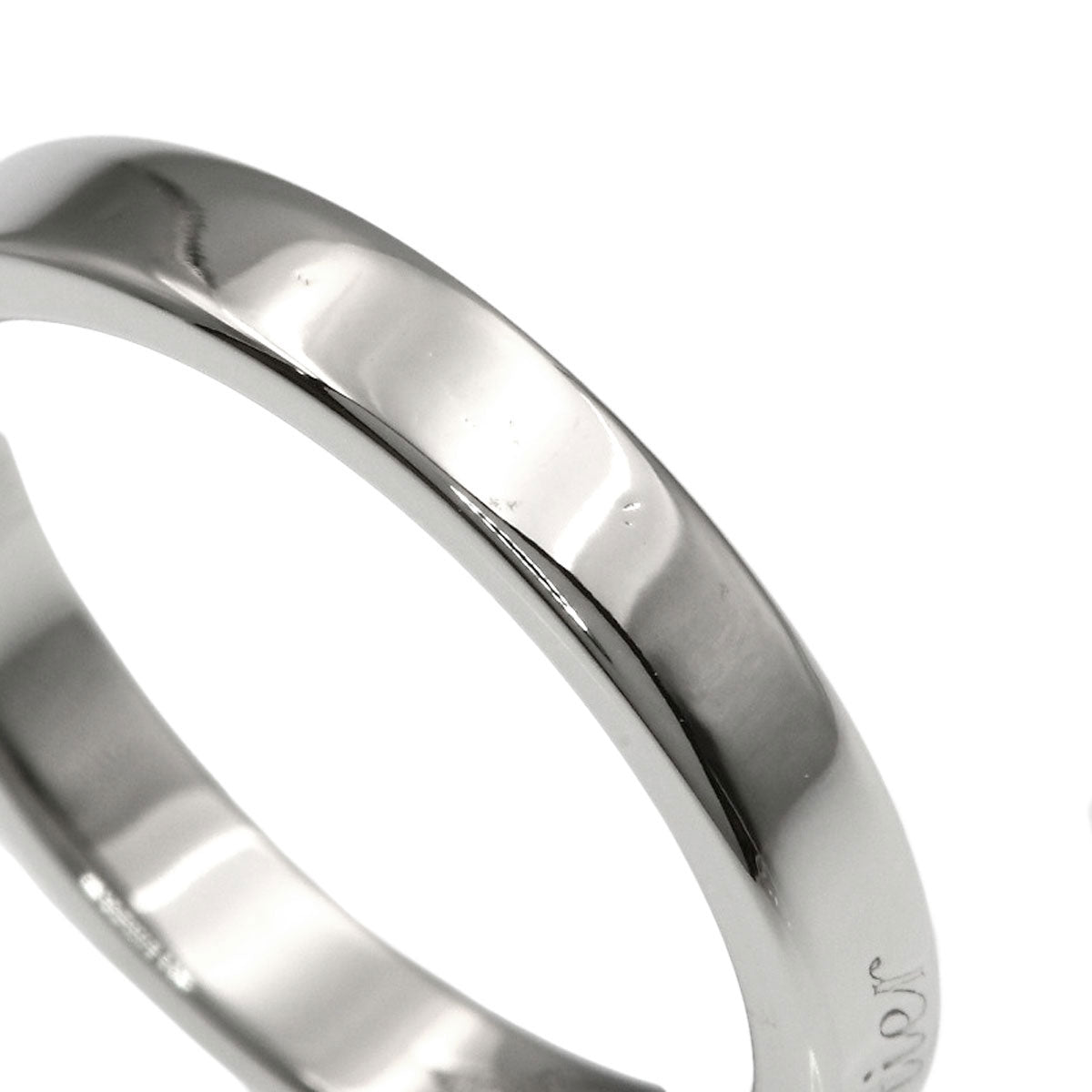 CARTIER Flat Band #52 Ring Platinum PT950 Ladies [Used]