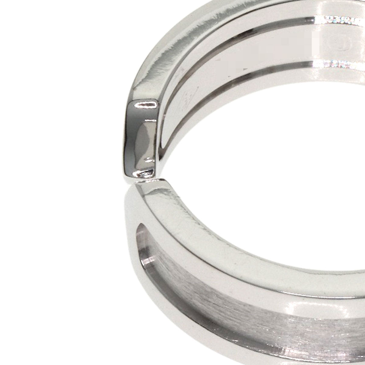 CARTIER C2 Ring SM #51 Ring K18 White Gold Ladies [Used]
