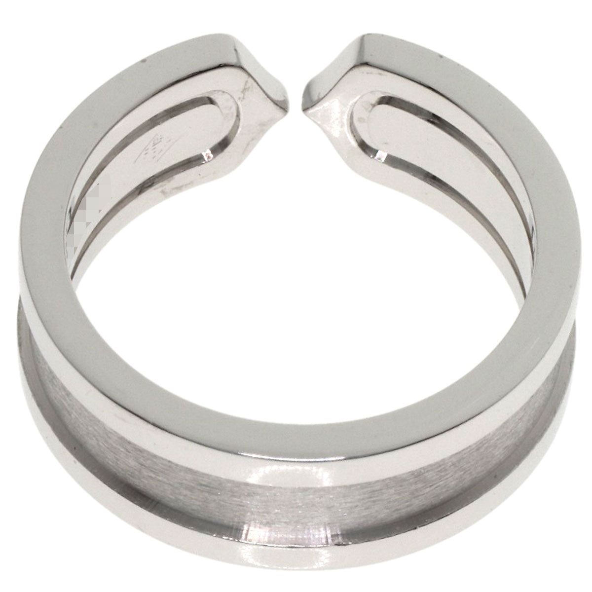 CARTIER C2 Ring SM #51 Ring K18 White Gold Ladies [Used]