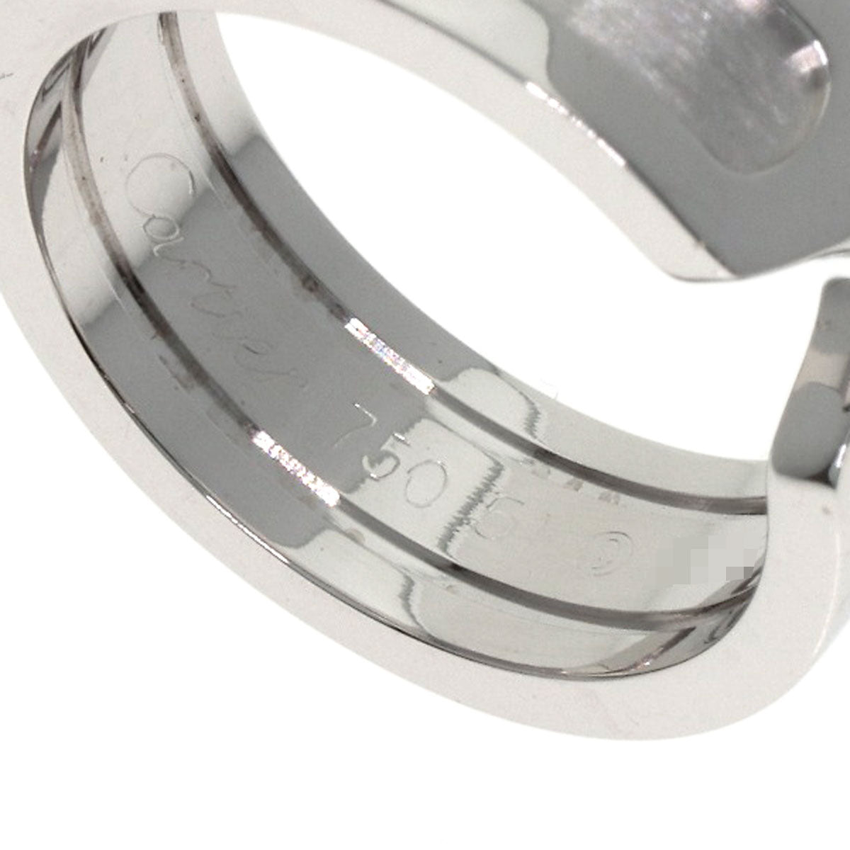 CARTIER C2 Ring SM #51 Ring K18 White Gold Ladies [Used]