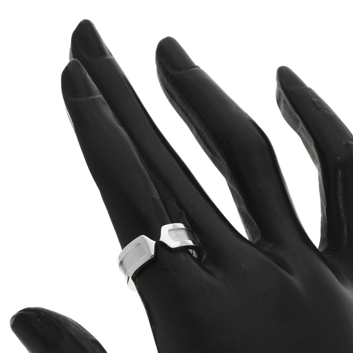 CARTIER C2 Ring SM #51 Ring K18 White Gold Ladies [Used]