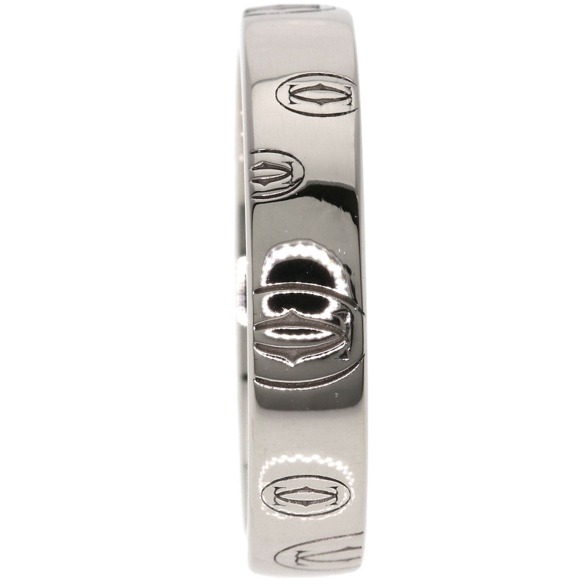 CARTIER Happy birthday # 49 Ring K18 White Gold Ladies [Used]