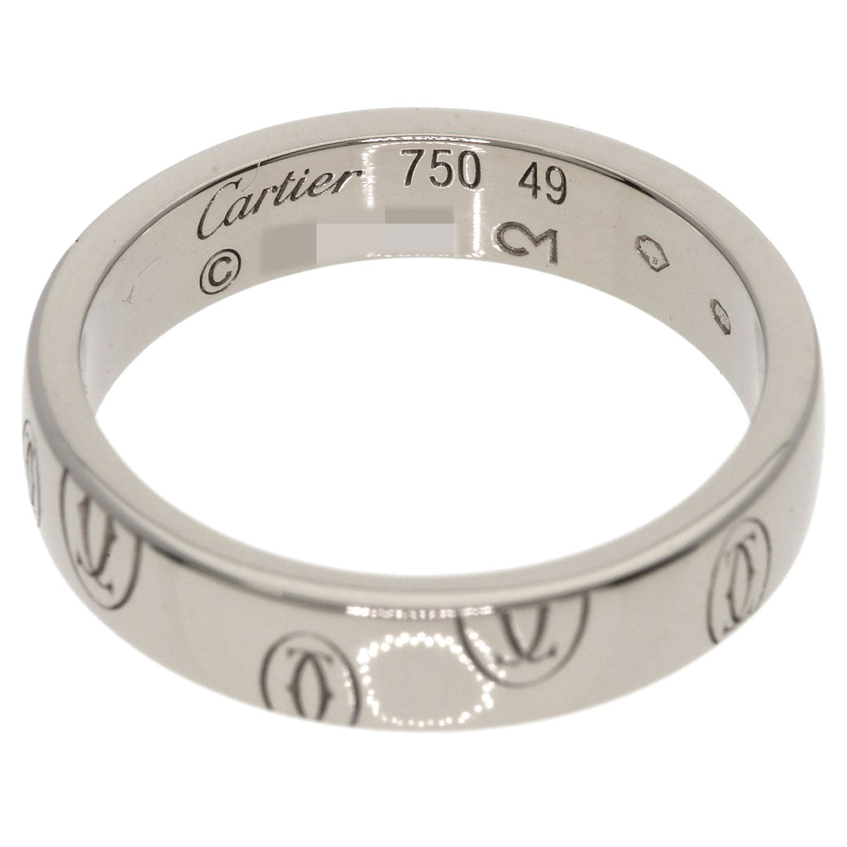 CARTIER Happy birthday # 49 Ring K18 White Gold Ladies [Used]