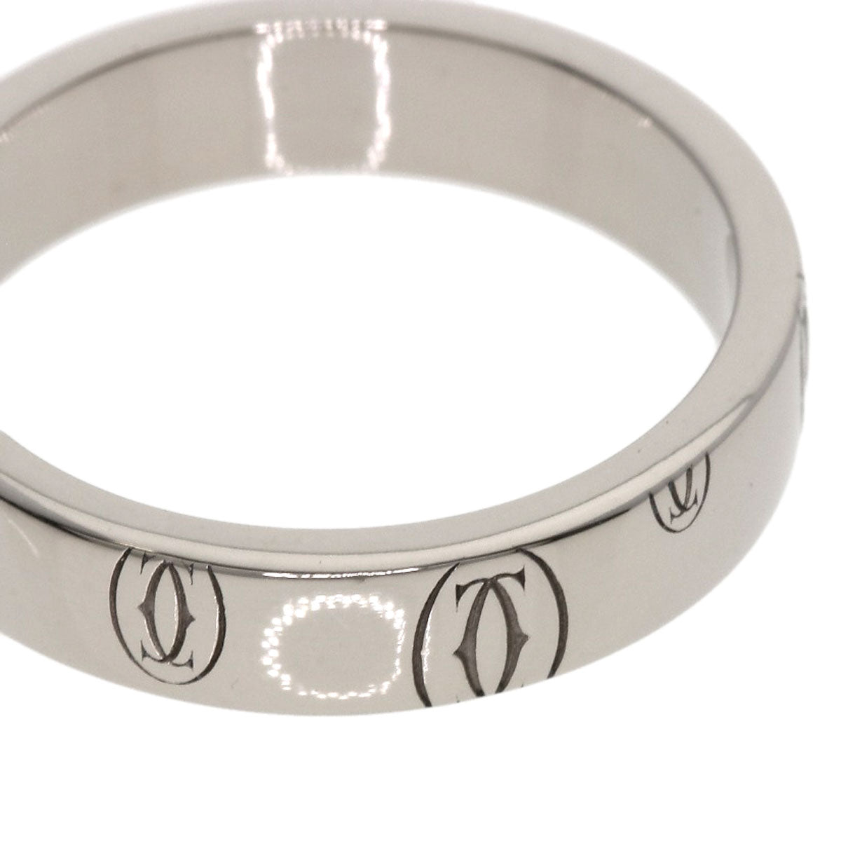 CARTIER Happy birthday # 49 Ring K18 White Gold Ladies [Used]
