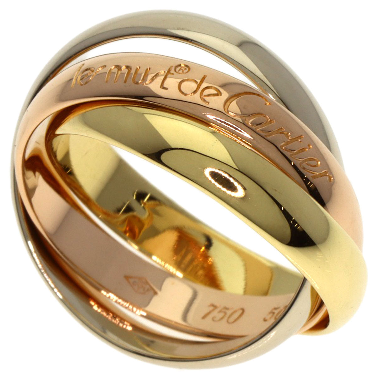CARTIER Trinity #50 Ring K18 Yellow Gold K18 White GoldLadies [Used]