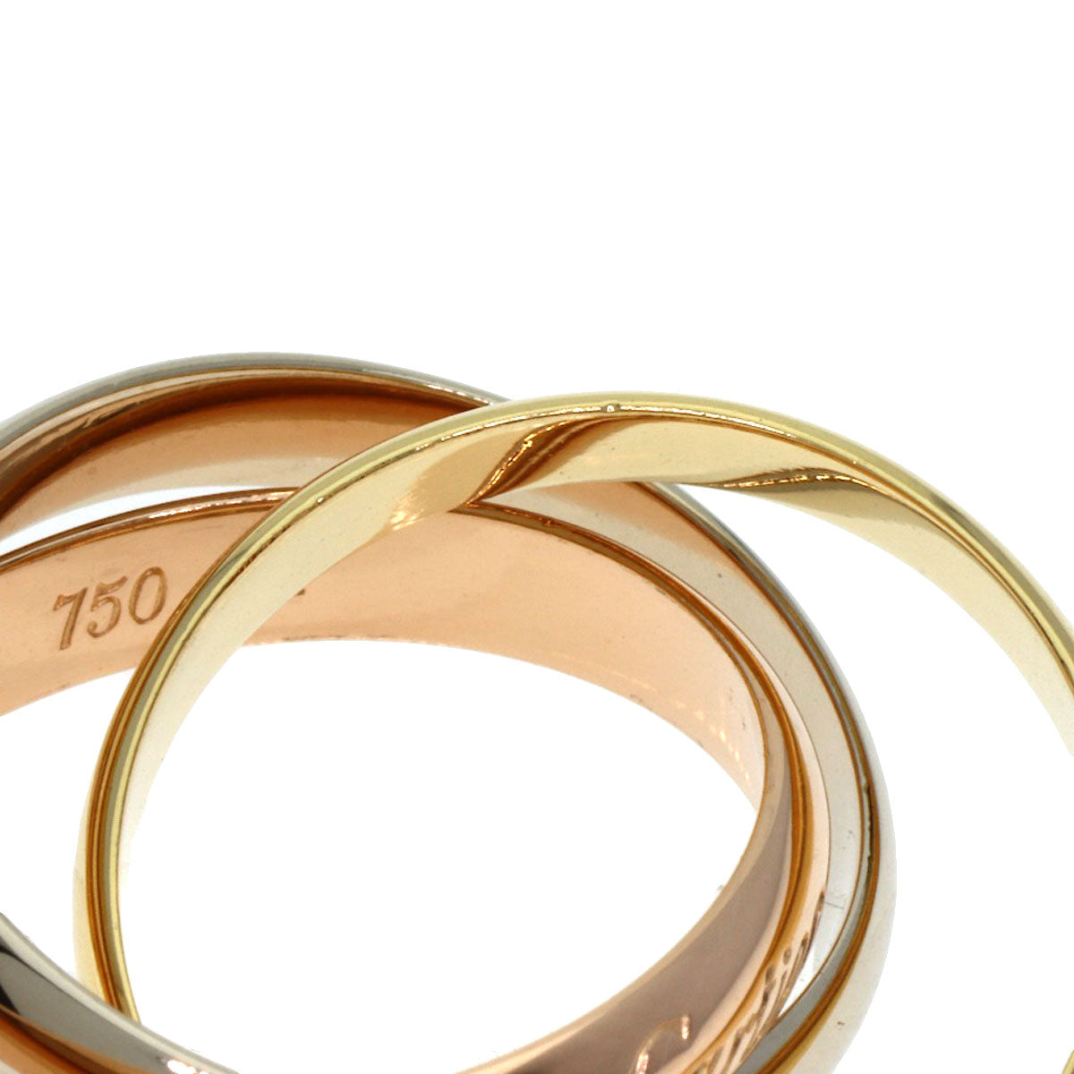 CARTIER Trinity #51 Ring K18 Yellow Gold 18K Pink GoldLadies [Used]