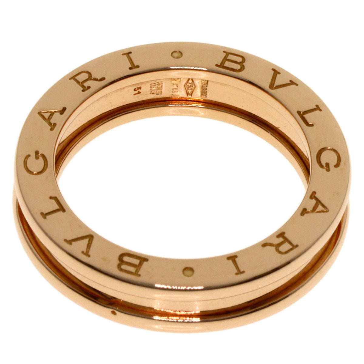 BVLGARI B.zero1 1 band #51 Ring K18 Pink Gold Ladies [Used]