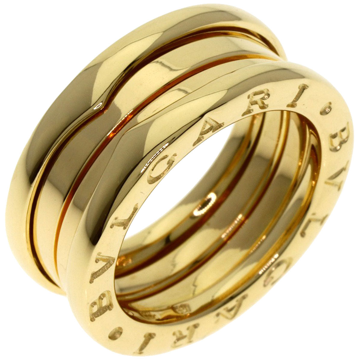 BVLGARI B.zero1 2 Band #49 Ring K18 Yellow Gold Ladies [Used]