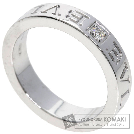 BVLGARI Double logo Diamond Ring K18 White Gold Ladies [Used]