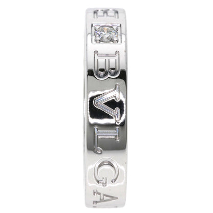 BVLGARI Double logo Diamond Ring K18 White Gold Ladies [Used]