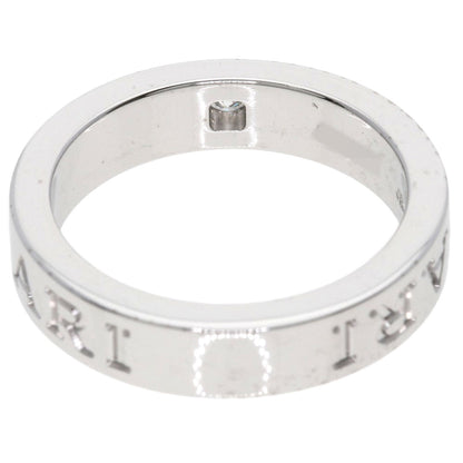 BVLGARI Double logo Diamond Ring K18 White Gold Ladies [Used]