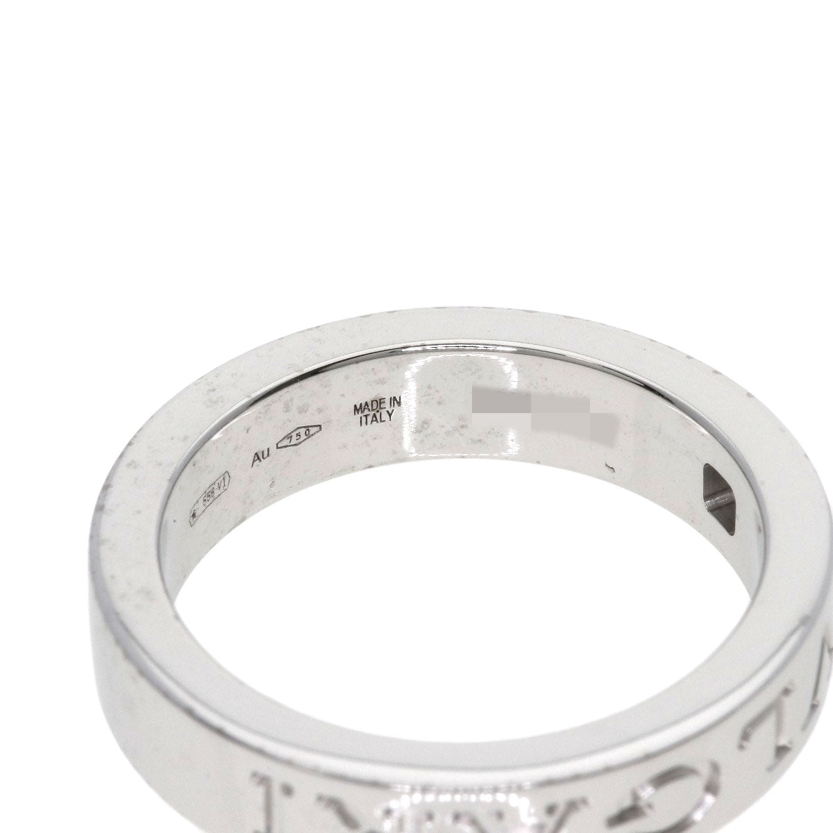 BVLGARI Double logo Diamond Ring K18 White Gold Ladies [Used]