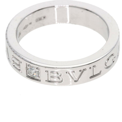 BVLGARI Double logo Diamond Ring K18 White Gold Ladies [Used]