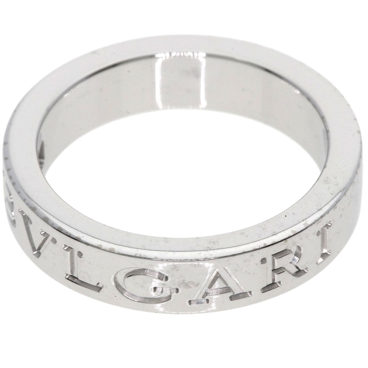 BVLGARI Double logo Diamond Ring K18 White Gold Ladies [Used]