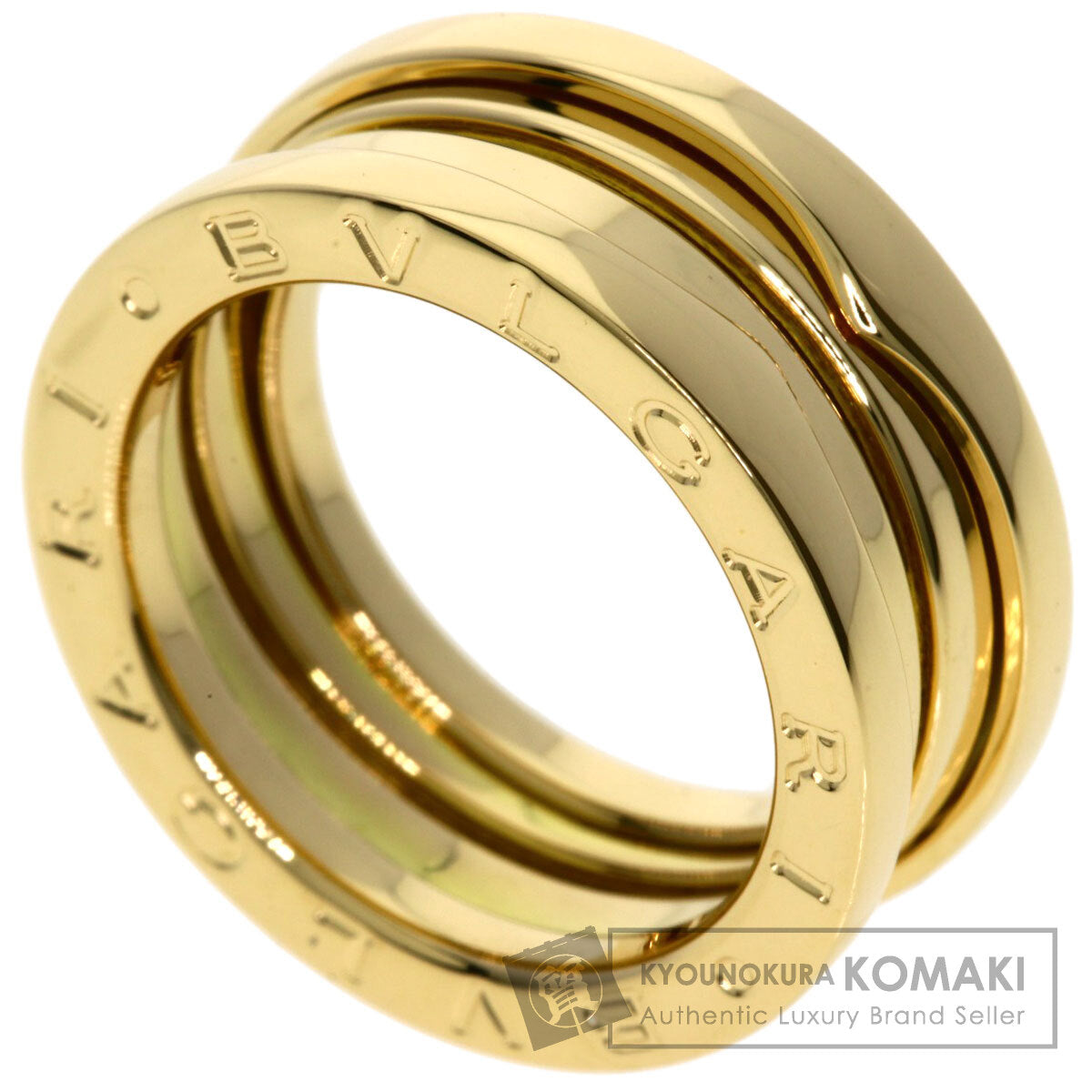 BVLGARI B.zero1 2 band #50 Ring K18 Yellow Gold Ladies [Used]