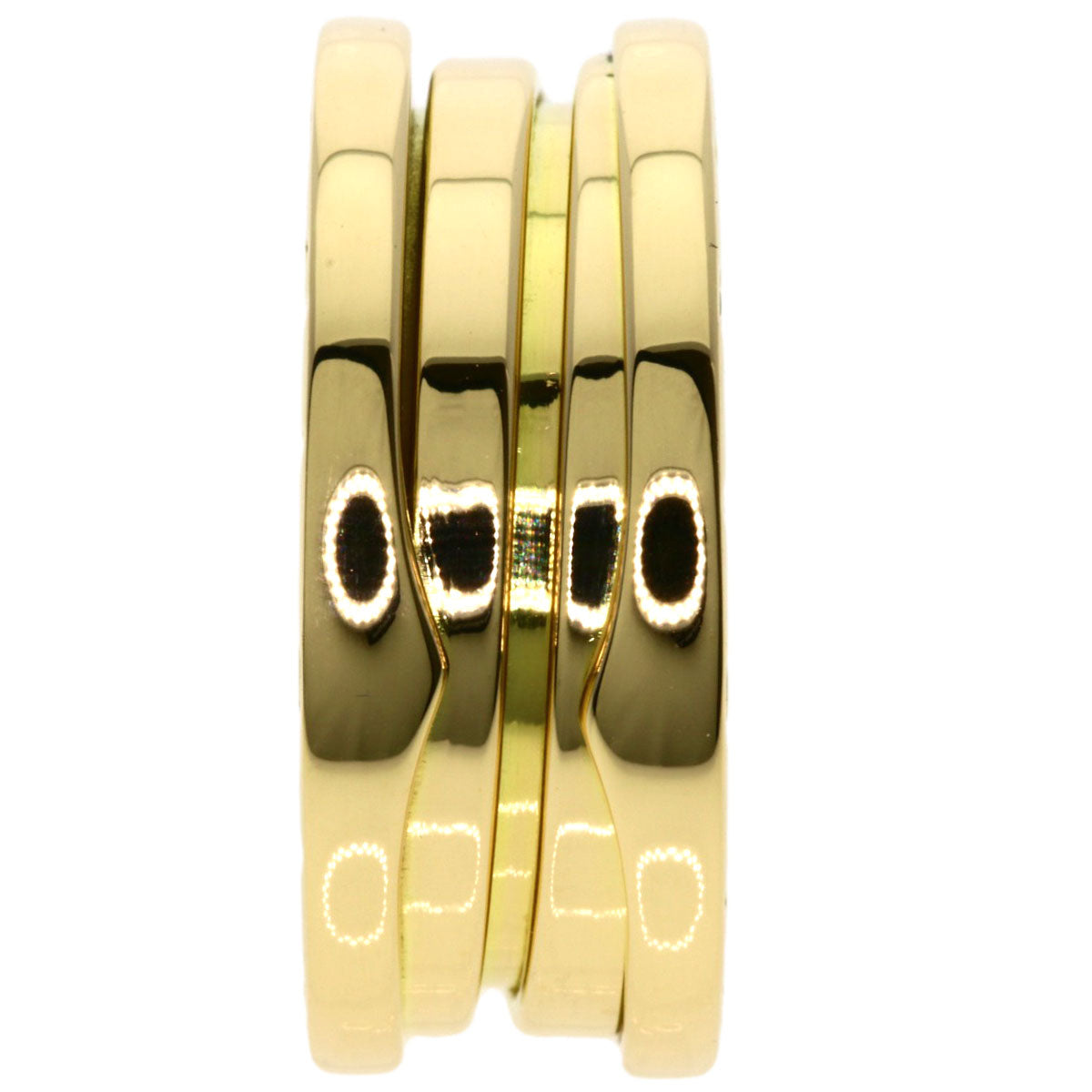 BVLGARI B.zero1 2 band #50 Ring K18 Yellow Gold Ladies [Used]