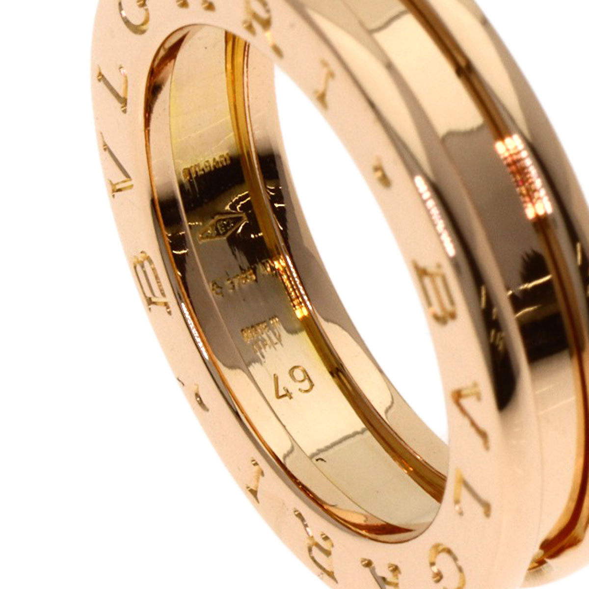 BVLGARI B.zero1 1 band #49 Ring K18 Pink Gold Ladies [Used]