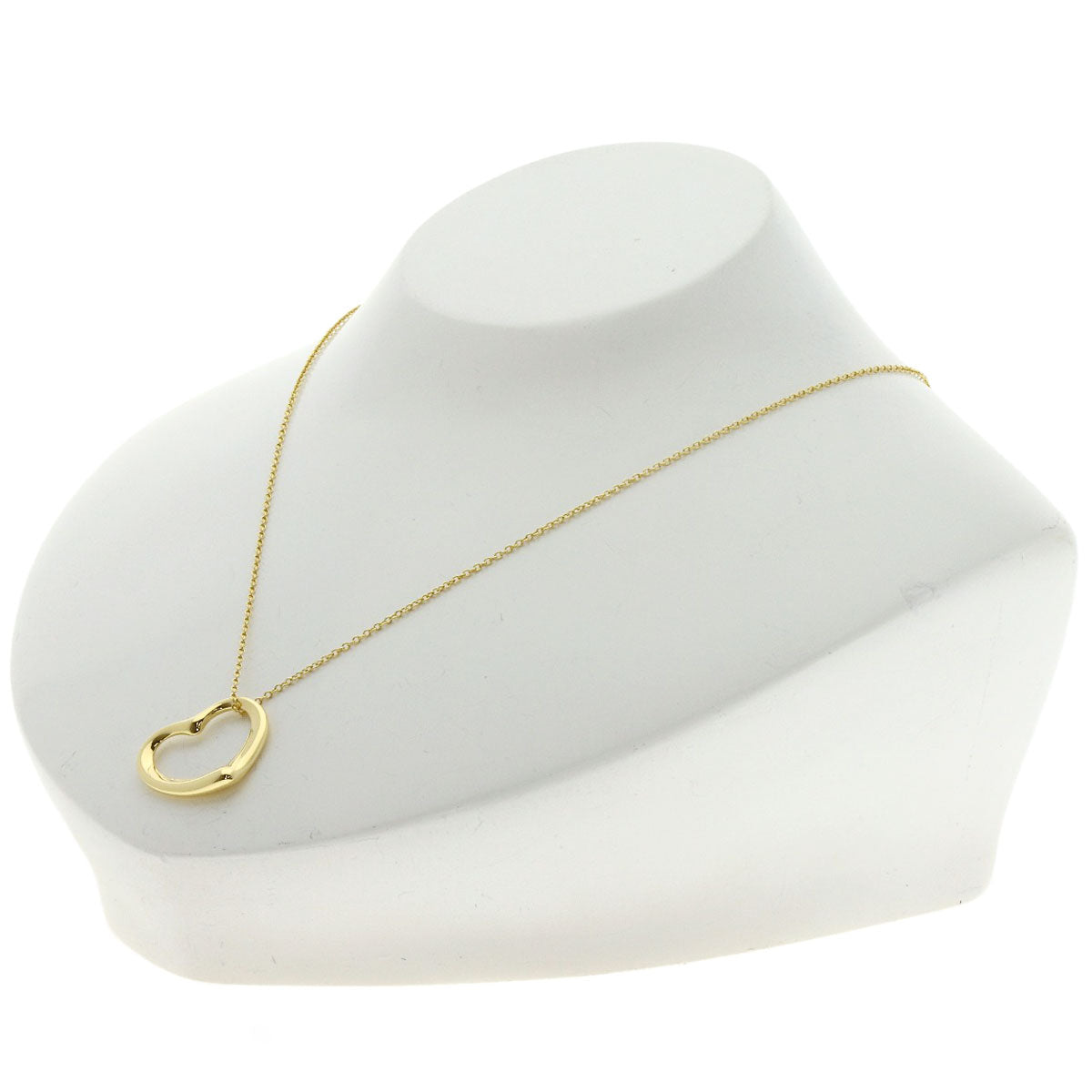 TIFFANY&Co. Open heart Necklace K18 Yellow Gold Ladies [Used]