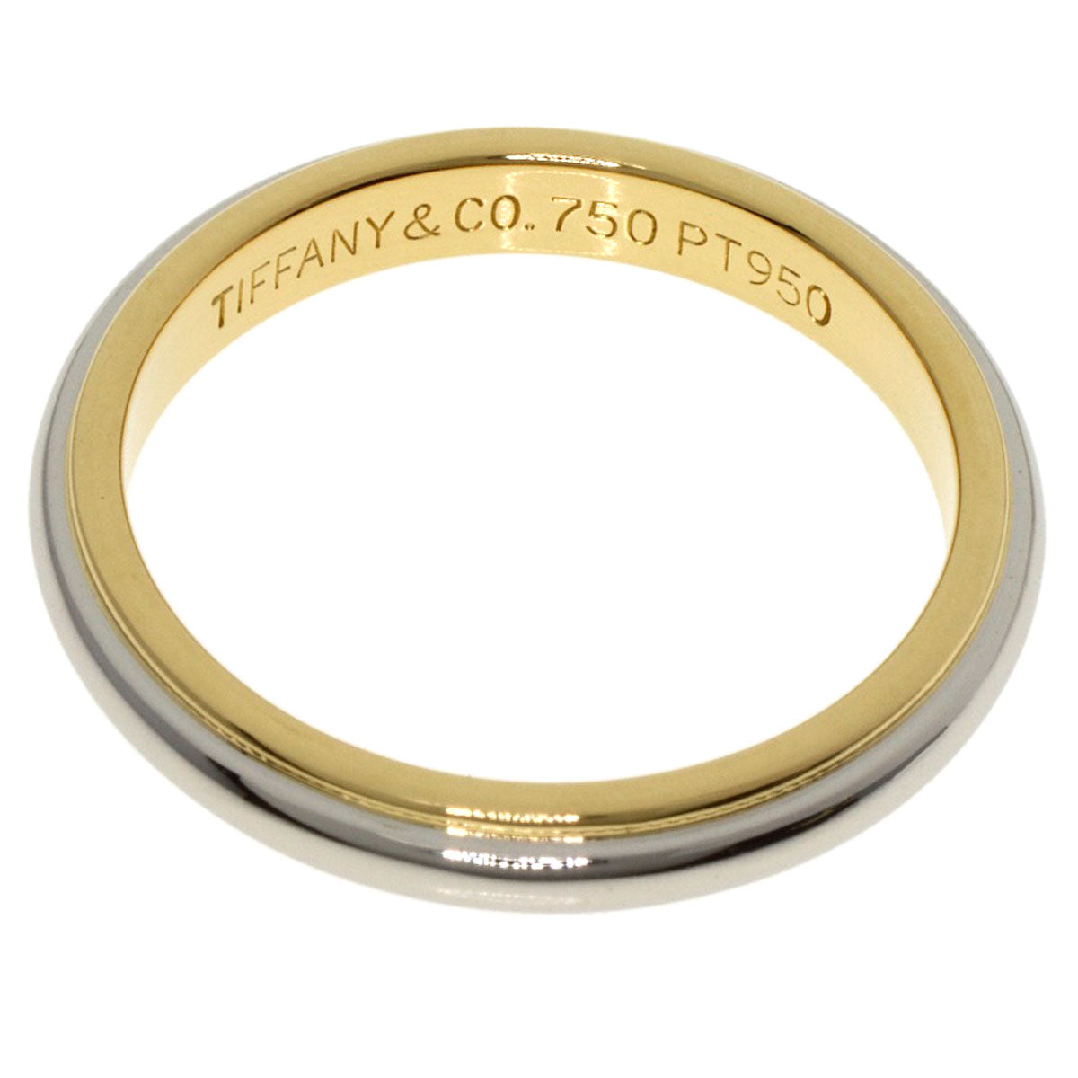 TIFFANY&Co. Milgrain Ring Platinum PT950 18K Yellow GoldLadies [Used]