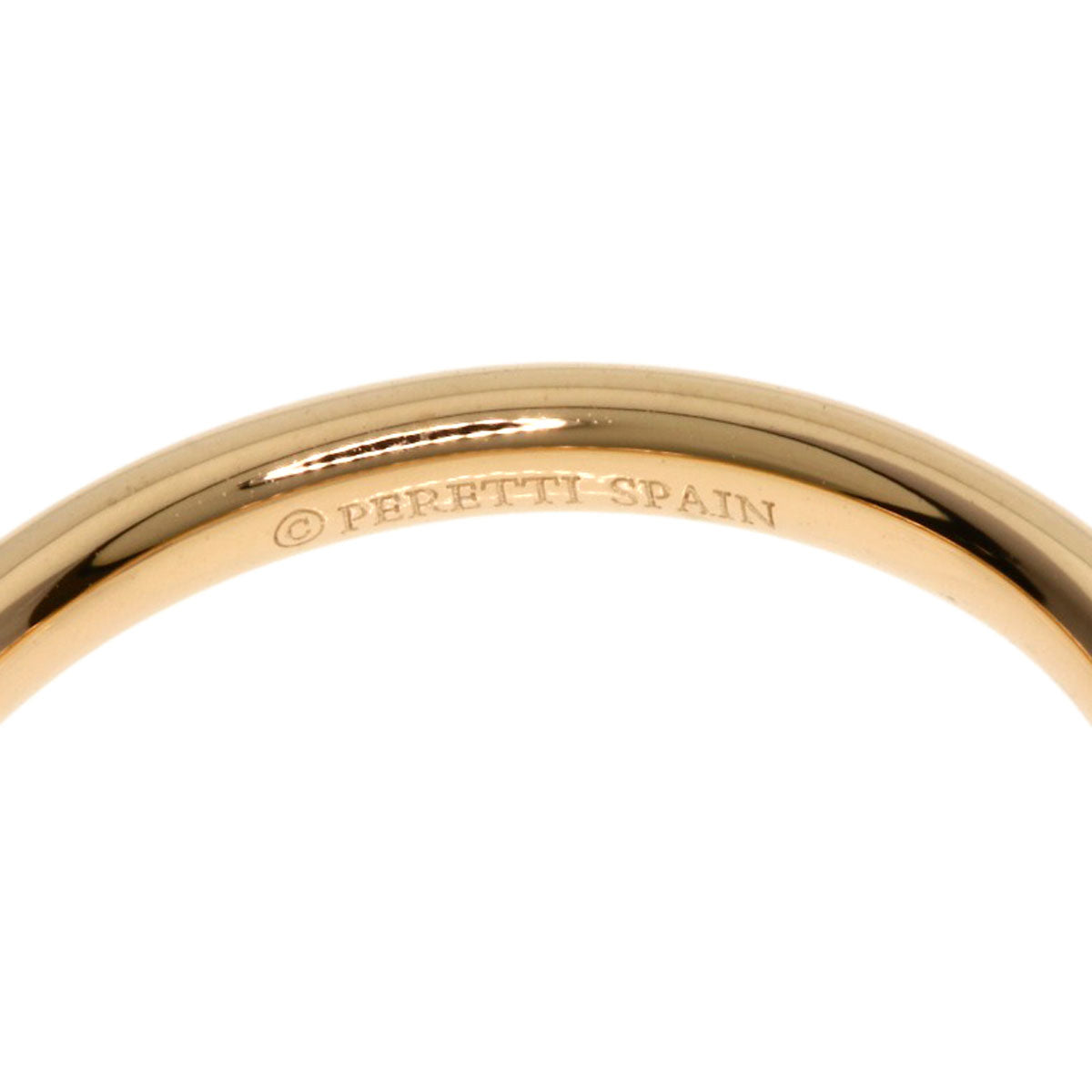 TIFFANY&Co. Curved Band 1P Diamond Ring K18 Pink Gold Ladies [Used]