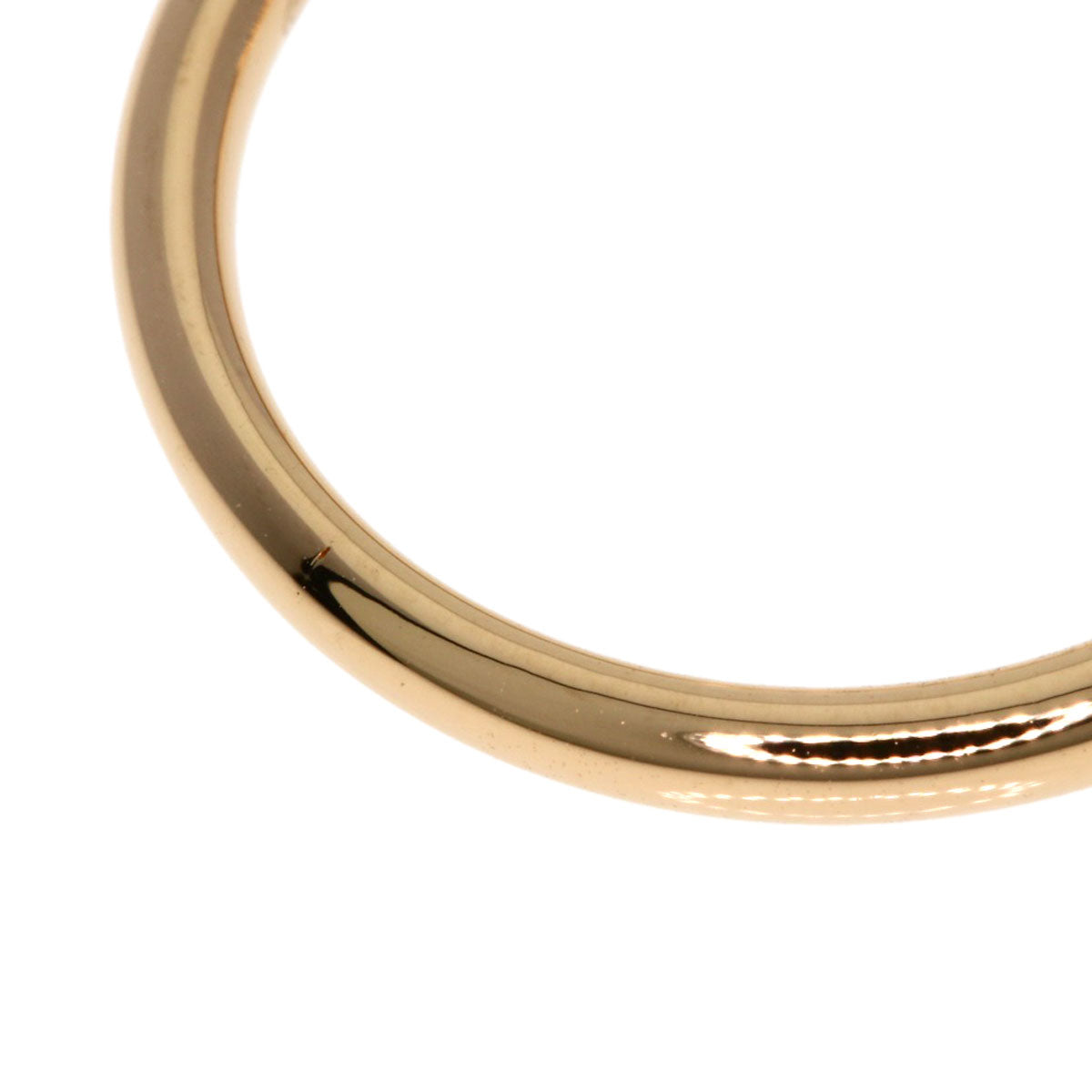 TIFFANY&Co. Curved Band 1P Diamond Ring K18 Pink Gold Ladies [Used]